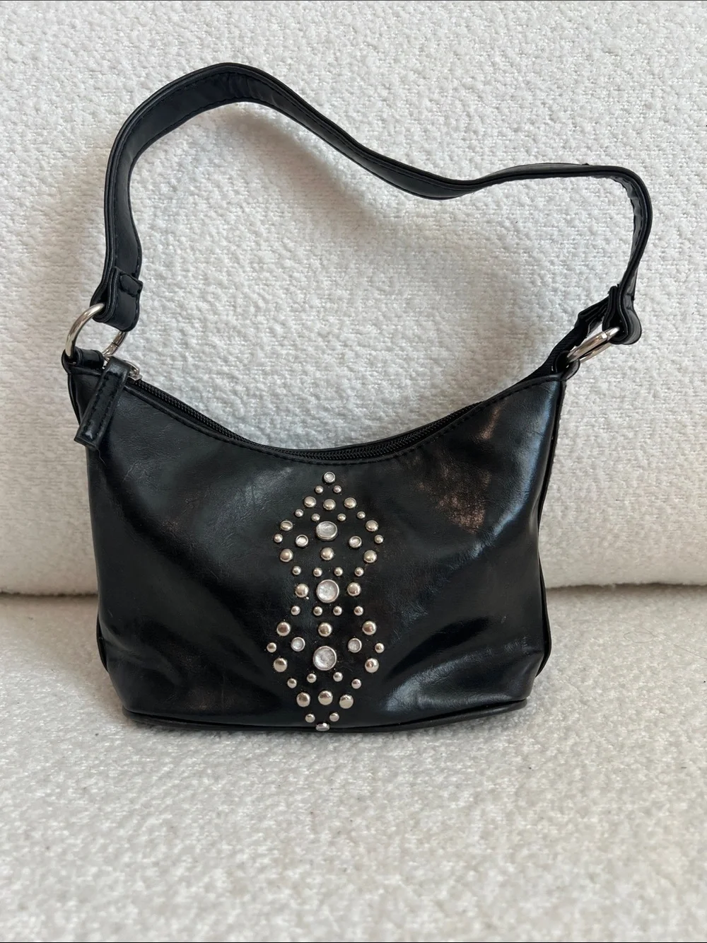 Vintage Y2K Black Studded Shoulder Bag